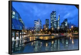 Frankfurt, Hesse, Germany, View at the Financial District with Taunusanlage-Bernd Wittelsbach-Framed Photographic Print