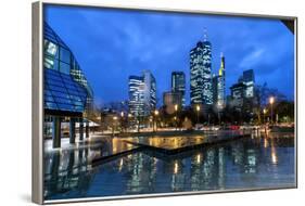 Frankfurt, Hesse, Germany, View at the Financial District with Taunusanlage-Bernd Wittelsbach-Framed Photographic Print