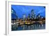 Frankfurt, Hesse, Germany, View at the Financial District with Taunusanlage-Bernd Wittelsbach-Framed Photographic Print