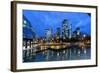 Frankfurt, Hesse, Germany, View at the Financial District with Taunusanlage-Bernd Wittelsbach-Framed Photographic Print
