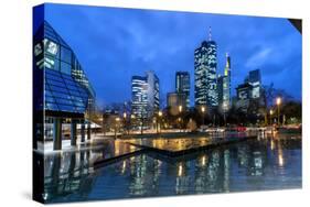 Frankfurt, Hesse, Germany, View at the Financial District with Taunusanlage-Bernd Wittelsbach-Stretched Canvas