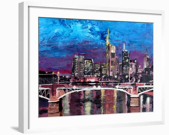 Frankfurt Main Germany - Mainhattan Skyline-Markus Bleichner-Framed Art Print