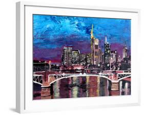 Frankfurt Main Germany - Mainhattan Skyline-Markus Bleichner-Framed Art Print