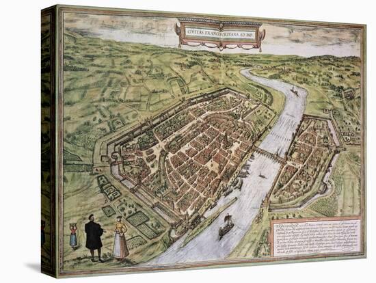 Frankfurt Old Map, From Civitates Orbis Terrarum-marzolino-Stretched Canvas