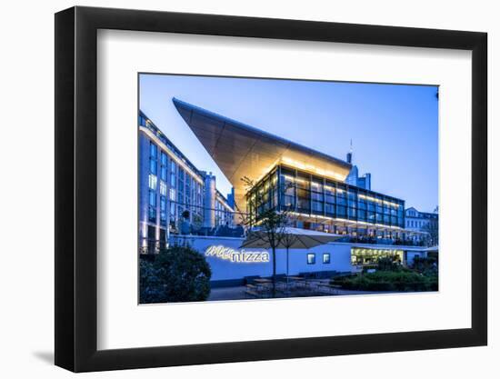 Frankfurt on the Main, Hesse, Germany, Bar and Cafe Mainnizza at the Untermainkai-Bernd Wittelsbach-Framed Photographic Print