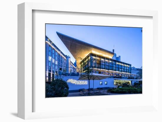 Frankfurt on the Main, Hesse, Germany, Bar and Cafe Mainnizza at the Untermainkai-Bernd Wittelsbach-Framed Photographic Print