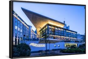 Frankfurt on the Main, Hesse, Germany, Bar and Cafe Mainnizza at the Untermainkai-Bernd Wittelsbach-Framed Photographic Print