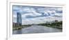 Frankfurt on the Main, Hesse, Germany, Europe, Panorama of the Frankfurt Ostends with Ecb-Bernd Wittelsbach-Framed Photographic Print