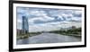 Frankfurt on the Main, Hesse, Germany, Europe, Panorama of the Frankfurt Ostends with Ecb-Bernd Wittelsbach-Framed Photographic Print