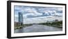 Frankfurt on the Main, Hesse, Germany, Europe, Panorama of the Frankfurt Ostends with Ecb-Bernd Wittelsbach-Framed Photographic Print