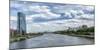 Frankfurt on the Main, Hesse, Germany, Europe, Panorama of the Frankfurt Ostends with Ecb-Bernd Wittelsbach-Mounted Photographic Print