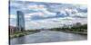 Frankfurt on the Main, Hesse, Germany, Europe, Panorama of the Frankfurt Ostends with Ecb-Bernd Wittelsbach-Stretched Canvas