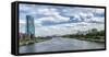 Frankfurt on the Main, Hesse, Germany, Europe, Panorama of the Frankfurt Ostends with Ecb-Bernd Wittelsbach-Framed Stretched Canvas