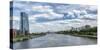Frankfurt on the Main, Hesse, Germany, Europe, Panorama of the Frankfurt Ostends with Ecb-Bernd Wittelsbach-Stretched Canvas