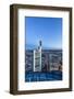 Frankfurt on the Main, Hesse, Germany, Europe, Skyline at Dusk with View of the Commerbank-Bernd Wittelsbach-Framed Photographic Print