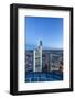 Frankfurt on the Main, Hesse, Germany, Europe, Skyline at Dusk with View of the Commerbank-Bernd Wittelsbach-Framed Photographic Print