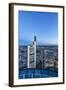 Frankfurt on the Main, Hesse, Germany, Europe, Skyline at Dusk with View of the Commerbank-Bernd Wittelsbach-Framed Photographic Print