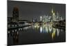 Frankfurt on the Main, Hesse, Germany, Europe, Skyline with the Flš§erbrŸcke-Bernd Wittelsbach-Mounted Photographic Print