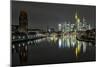 Frankfurt on the Main, Hesse, Germany, Europe, Skyline with the Flš§erbrŸcke-Bernd Wittelsbach-Mounted Photographic Print