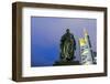 Frankfurt on the Main, Hesse, Germany, Goethe's Monument with Commerzbank Building-Bernd Wittelsbach-Framed Photographic Print