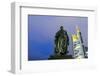 Frankfurt on the Main, Hesse, Germany, Goethe's Monument with Commerzbank Building-Bernd Wittelsbach-Framed Photographic Print