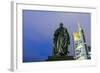 Frankfurt on the Main, Hesse, Germany, Goethe's Monument with Commerzbank Building-Bernd Wittelsbach-Framed Photographic Print