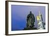 Frankfurt on the Main, Hesse, Germany, Goethe's Monument with Commerzbank Building-Bernd Wittelsbach-Framed Photographic Print