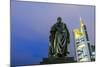 Frankfurt on the Main, Hesse, Germany, Goethe's Monument with Commerzbank Building-Bernd Wittelsbach-Mounted Photographic Print