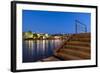 Frankfurt on the Main, Hesse, Germany, St?del with Holbeinsteg on the Frankfurt Museumsufer-Bernd Wittelsbach-Framed Photographic Print