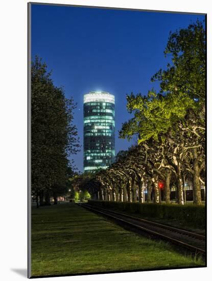 Frankfurt on the Main, Hesse, Germany, View at the Westhafen Tower-Bernd Wittelsbach-Mounted Photographic Print