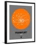 Frankfurt Orange Subway Map-NaxArt-Framed Art Print