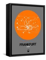 Frankfurt Orange Subway Map-NaxArt-Framed Stretched Canvas