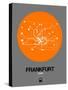 Frankfurt Orange Subway Map-NaxArt-Stretched Canvas