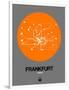 Frankfurt Orange Subway Map-NaxArt-Framed Art Print