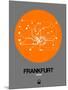 Frankfurt Orange Subway Map-NaxArt-Mounted Art Print