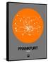 Frankfurt Orange Subway Map-NaxArt-Framed Stretched Canvas