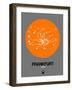 Frankfurt Orange Subway Map-NaxArt-Framed Art Print