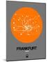 Frankfurt Orange Subway Map-NaxArt-Mounted Art Print