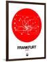 Frankfurt Red Subway Map-NaxArt-Framed Art Print