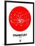 Frankfurt Red Subway Map-NaxArt-Framed Art Print