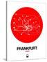 Frankfurt Red Subway Map-NaxArt-Stretched Canvas