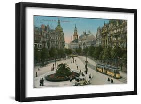 Frankfurt, Rossmarkt. Postcard Sent in 1913-German photographer-Framed Giclee Print