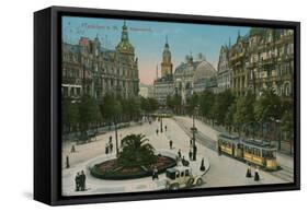Frankfurt, Rossmarkt. Postcard Sent in 1913-German photographer-Framed Stretched Canvas
