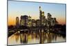 Frankfurt Skyline at Dusk, Frankfurt, Hesse, Germany, Europe-Miles Ertman-Mounted Photographic Print