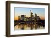 Frankfurt Skyline at Dusk, Frankfurt, Hesse, Germany, Europe-Miles Ertman-Framed Photographic Print