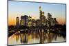 Frankfurt Skyline at Dusk, Frankfurt, Hesse, Germany, Europe-Miles Ertman-Mounted Photographic Print