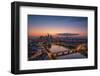 Frankfurt Skyline at Sunset-Robin Oelschlegel-Framed Photographic Print