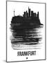Frankfurt Skyline Brush Stroke - Black-NaxArt-Mounted Art Print
