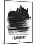 Frankfurt Skyline Brush Stroke - Black-NaxArt-Mounted Art Print