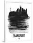 Frankfurt Skyline Brush Stroke - Black-NaxArt-Framed Art Print